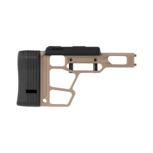 L'SRS-X Lite MDT offre resistenza, leggerezza e regolabilità totale, con design scheletrico e comfort per ogni stile di tiro, perfetto per il tuo fucile.